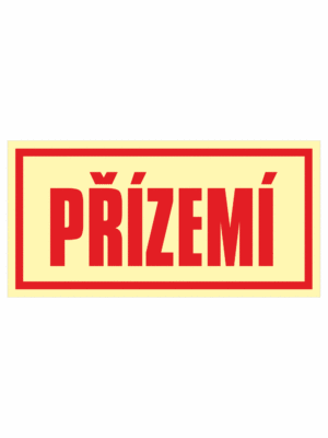 Značení budov - Značení podlaží: Přízemí (Fotoluminiscenční)