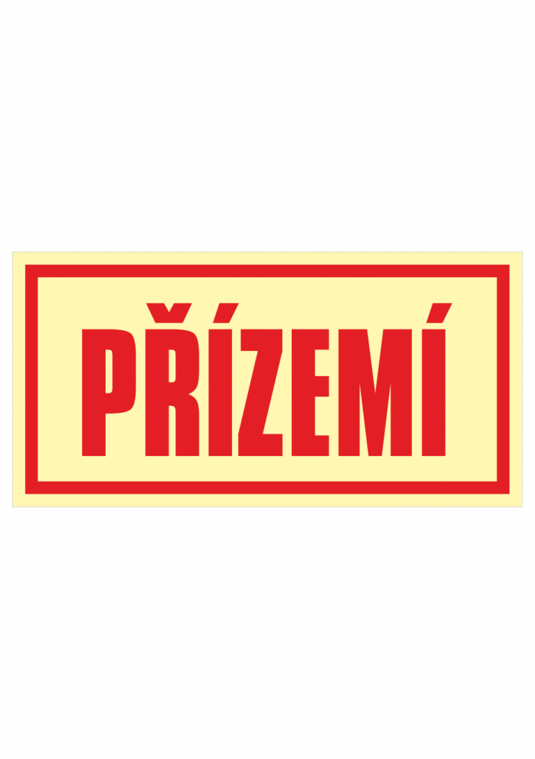 Značení budov - Značení podlaží: Přízemí (Fotoluminiscenční)
