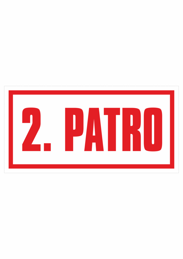 Značení budov - Značení podlaží: 2. Patro