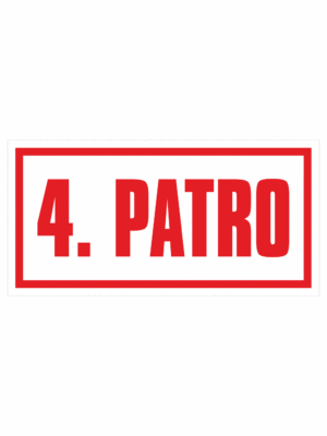 Značení budov - Značení podlaží: 4. Patro