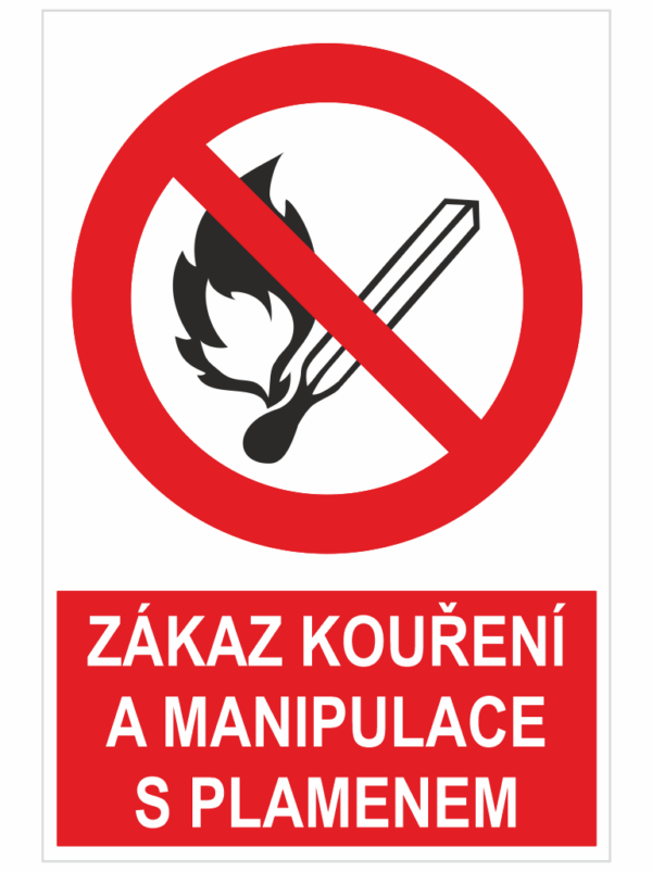 Zákaz kouření a manipulace s plamenem ISO 7010
