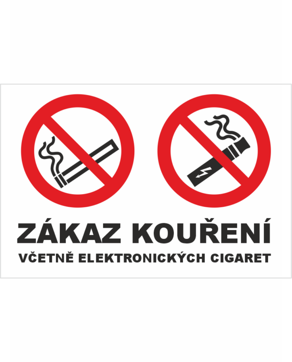 Zákaz kouření včetně el.cigaret