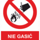 244301p | KRIŽAN - safetyshop Zákazová bezpečnostní tabulka cizojazyčná symbol s textem: "Nie gasić woda i piana"