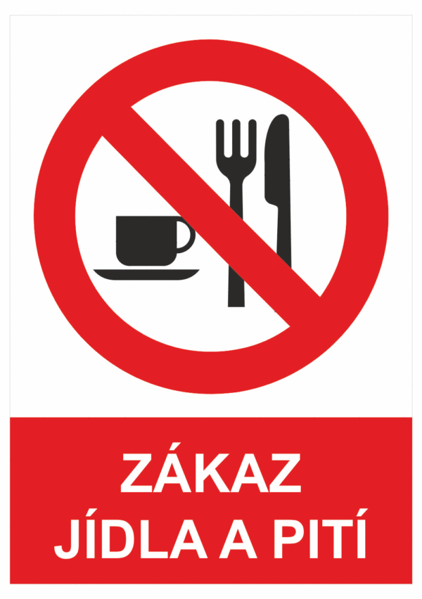 Zákazová bezpečnostní tabulka symbol s textem: "