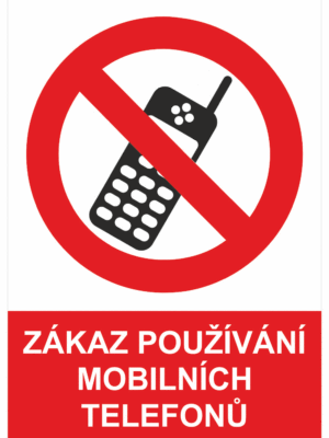 Zákazová bezpečnostní tabulka symbol s textem: "