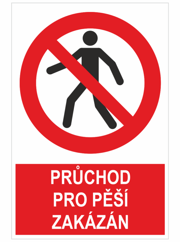 Průchod pro pěší zakázán ISO 7010
