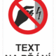 Bezpečnostní zákazová tabulka na přání - Symbol s textem na přání: Kryt pod napětím