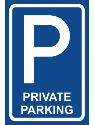 Značení budov a místnosti - Označení parkování: Značka Parkoviště / Private parking