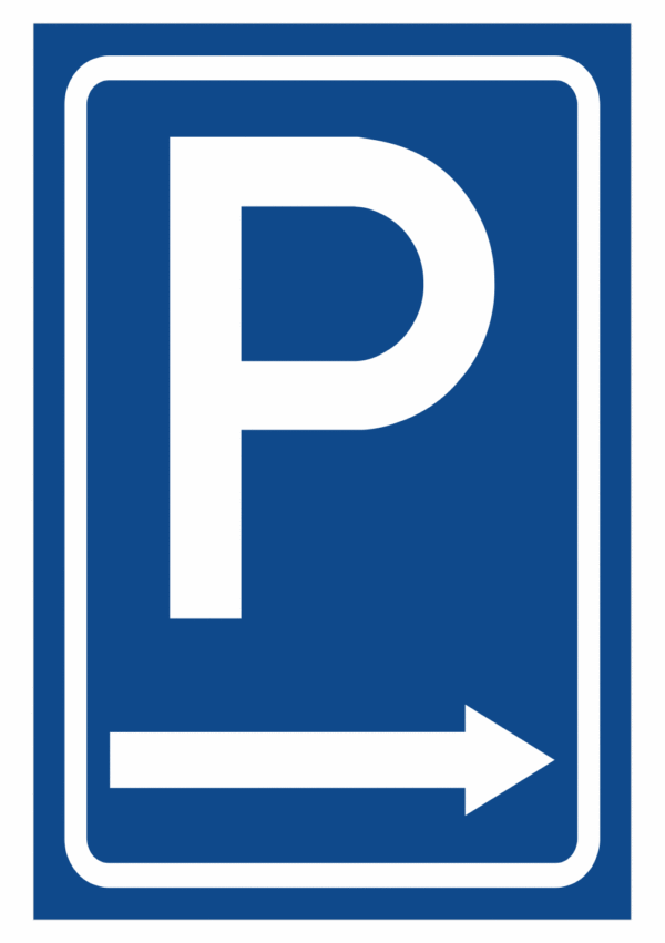 Značení budov a místnosti - Označení parkování: Značení Parkoviště (Směr vpravo)