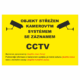 Značení budov - Ochrana a střežení: "Objekt střežen kamerovým systémem se záznamem CCTV" + Údaje k doplnění (Žlutý podklad)
