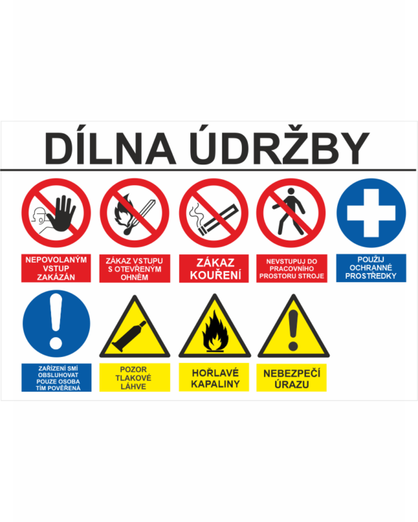 Označení vstupu - DÍLNA ÚDRŽBY