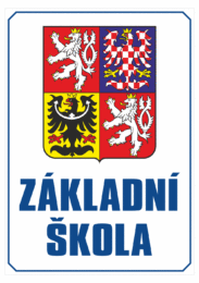 Značení budov - Označení škol: Základní škola (Státní znak + Text)