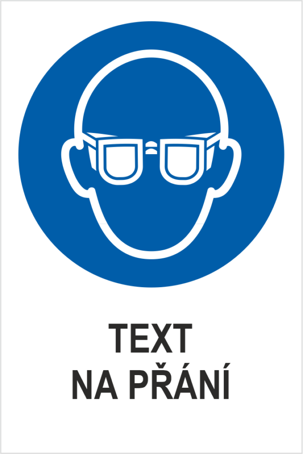 Nosit ochranu očí - Váš text