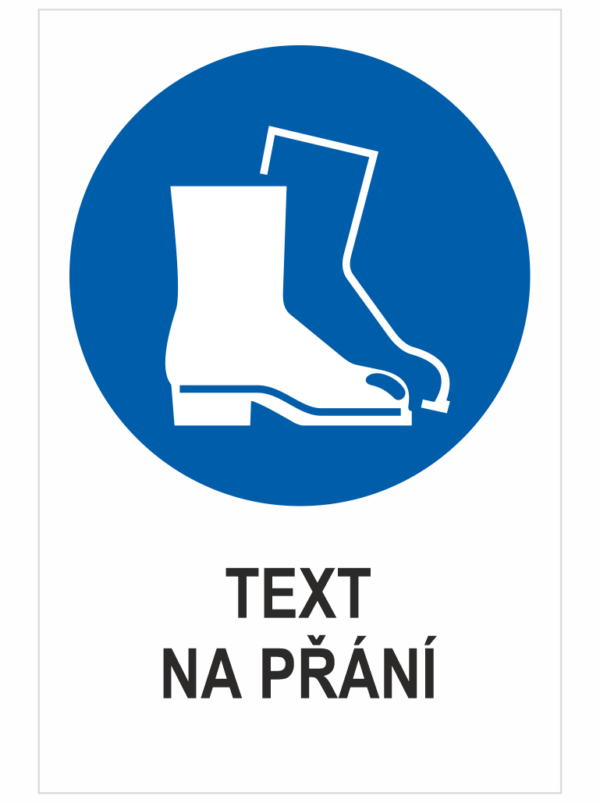 Nosit ochranu nohou - Váš text