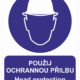 25001e | KRIŽAN - safetyshop Bezpečnostní vícejazyčná tabuka: Český a anglický text: "Použij ochranou přilbu / Head protection must be worn"