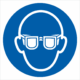 Bezpečnostní značení - Příkazový symbol: Použij ochranné brýle ISO 7010