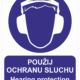 25003e | KRIŽAN - safetyshop Vícejazyčná tabulka - Anglický a český text: "Použij ochranu sluchu / Hearing protection must be worn"