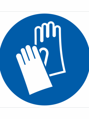 Bezpečnostní značení - Příkazový symbol: Použij ochranné rukavice