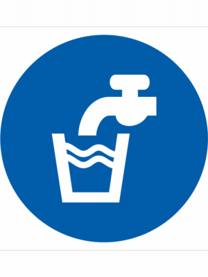 Bezpečnostní značení - Příkazový symbol: Pitná voda