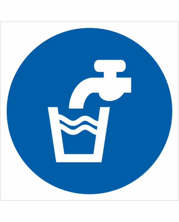 Bezpečnostní značení - Příkazový symbol: Pitná voda