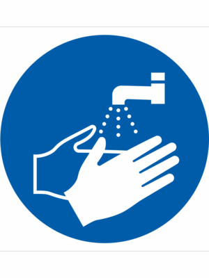 Bezpečnostní značení - Příkazový symbol: Umyj si ruce