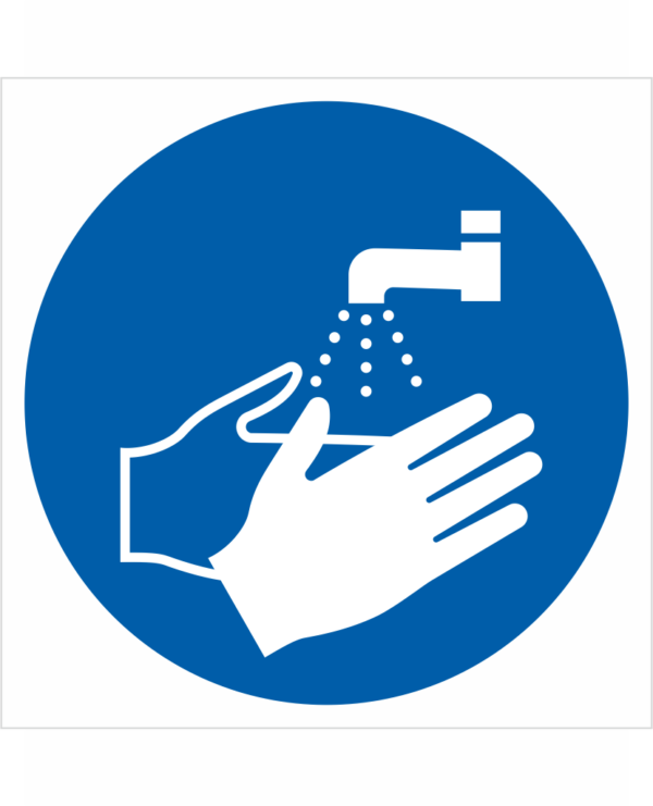 Bezpečnostní značení - Příkazový symbol: Umyj si ruce