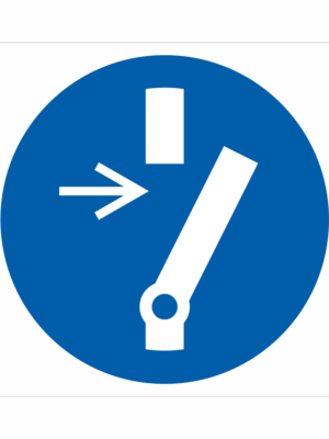 Bezpečnostní značení - Příkazový symbol: Vypni před údržbou