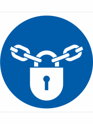 Bezpečnostní značení - Příkazový symbol: Uzamkni