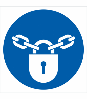 Bezpečnostní značení - Příkazový symbol: Uzamkni