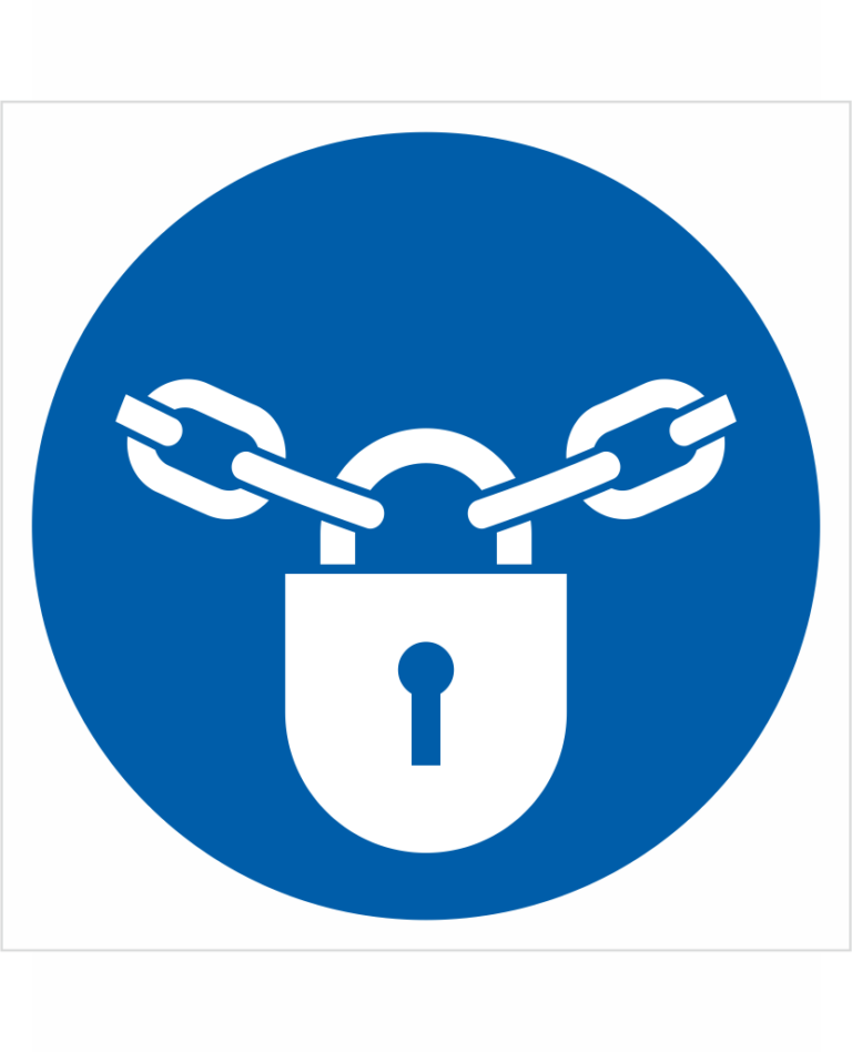 Bezpečnostní značení - Příkazový symbol: Uzamkni