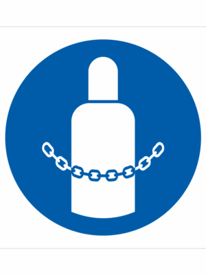 Bezpečnostní značení - Příkazový symbol: Zajisti tlakové láhve