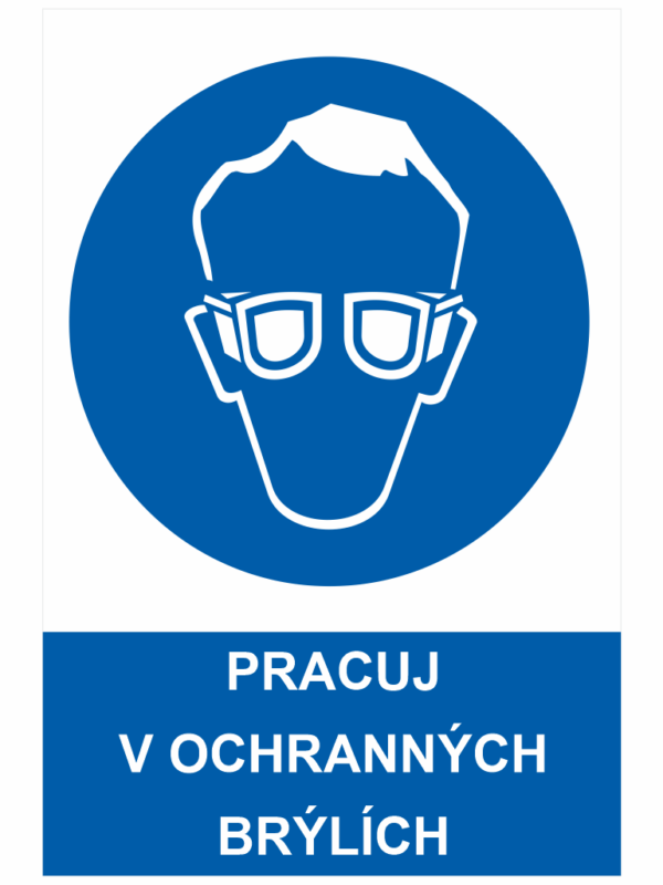 Pracuj v ochranných brýlích