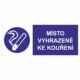 Příkazová bezpečnostní tabulka symbol s textem: "Místo vyhrazené ke kouření"