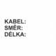 27D040A | KRIŽAN - safetyshop Značení elektro a ESD - Značení kabelů: Kabel / Směr / Délka