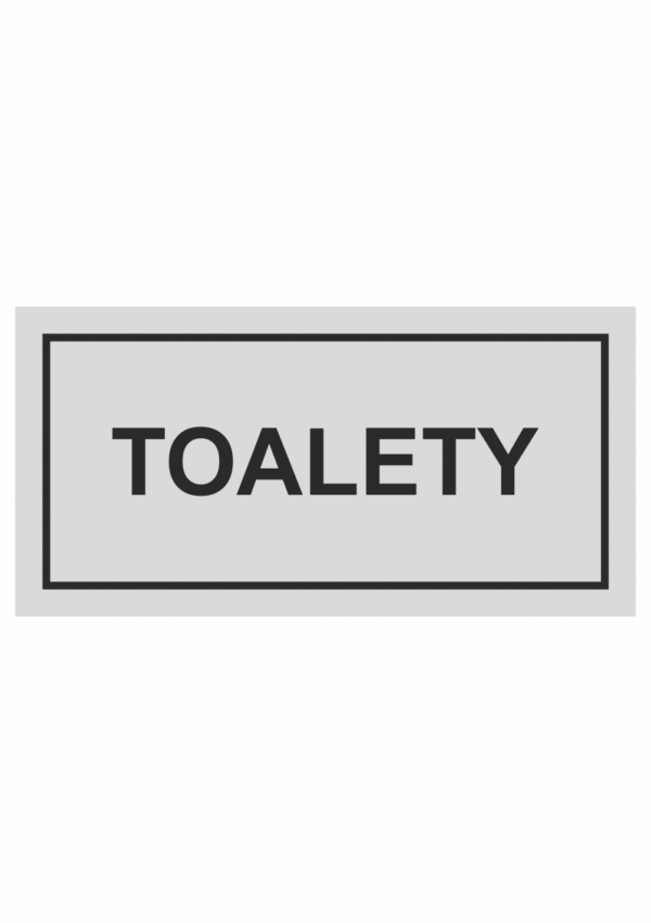 Značení budov, prostorů a vstupů - Označení místností (Text): "Toalety"