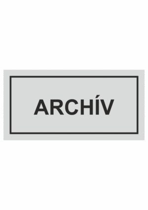 Značení budov, prostorů a vstupů - Označení místnosti (Text): "Archív"