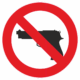 Značení budov, prostorů a vstupů - Označení místnosti (Piktogramy): Zákaz zbraní (Kruh)