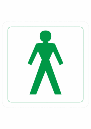 Značení budov, prostorů a vstupů - Označení místnosti (Piktogramy): WC muži