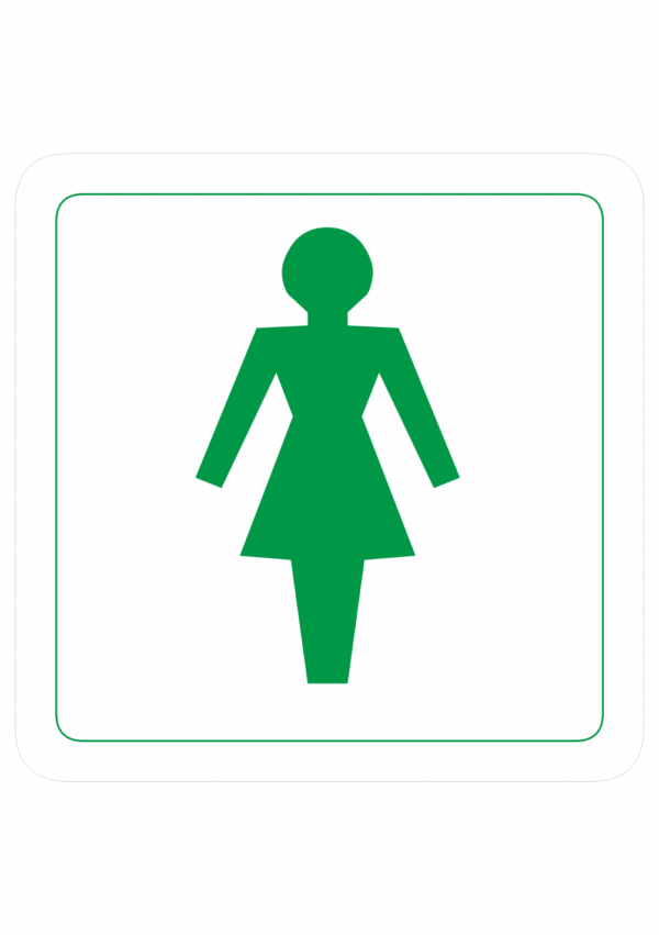Značení budov, prostorů a vstupů - Označení místnosti (Piktogramy): WC ženy