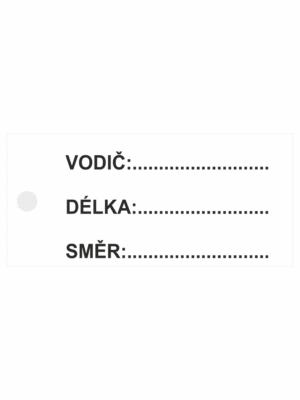 Značení elektro a ESD - Značení kabelů: Vodič / Délka / Směr