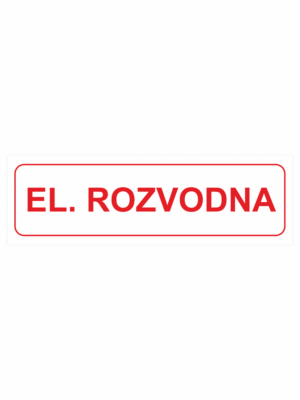 Značení elektro - Text: Elektrická rozvodna