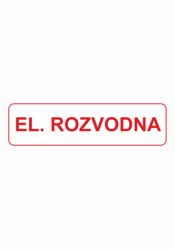 Značení elektro - Text: Elektrická rozvodna