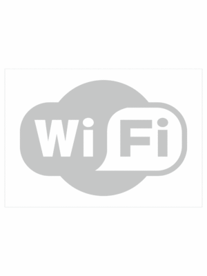 Značení budov, prostorů a vstupů - Označení wifi připojení: WIFI (Znak, Mléčné sklo)