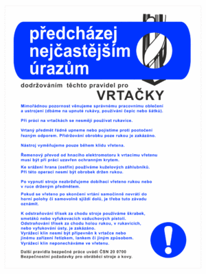 Pravidla bezpečné práce BOZP - Předcházej nejčastějším úrazům - Pravidla pro vrtačky