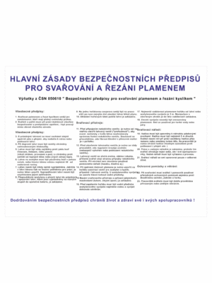 Pravidla bezpečné práce BOZP - Hlavní zásady bezpečnostních předpisů pro svařování a řezání plamenem