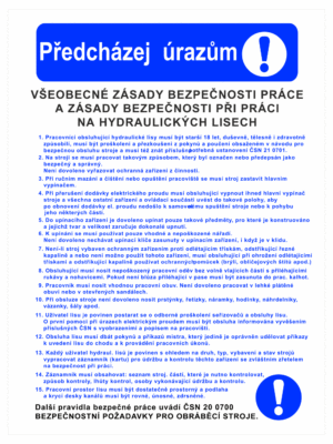 Pravidla bezpečné práce BOZP - Předcházej nejčastějším úrazům - Všeobecné zásady bezpečnosti práce a zásady bezpečnostních prací na hydraulických lisech