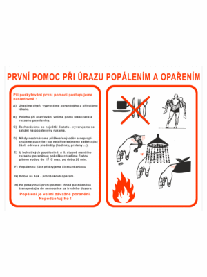 Pravidla první pomoci - První pomoc při úrazu popálením a opařením