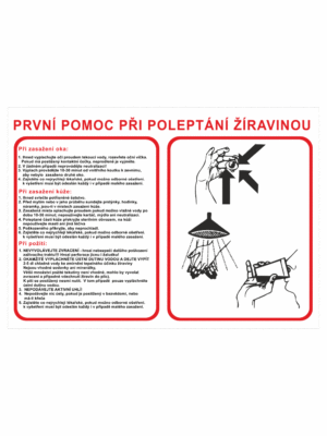 Pravidla první pomoci - První pomoc při poleptání žíravinou