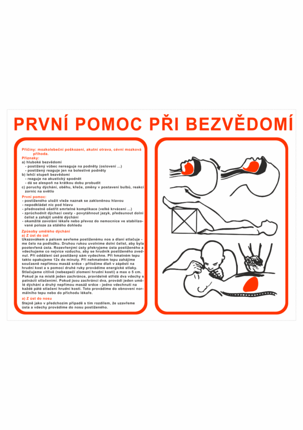 Pravidla první pomoci - První pomoc při bezvědomí