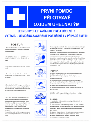 Pravidla první pomoci - První pomoc při otravě oxidem uhelnatým